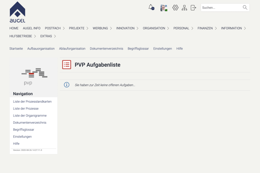 Augel-Connect Aufgabenliste